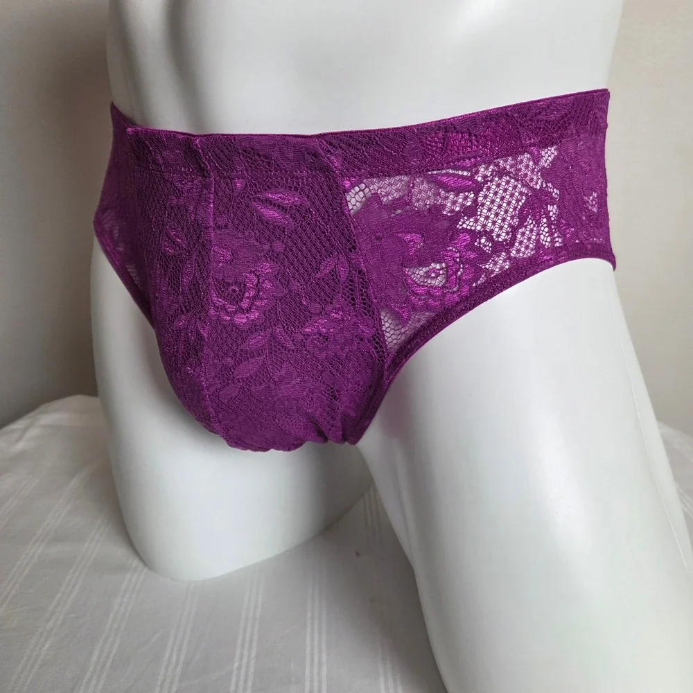 Cosabella Men Luxury Italian Floral Lace Comfort Micro Brief Designer Underwear